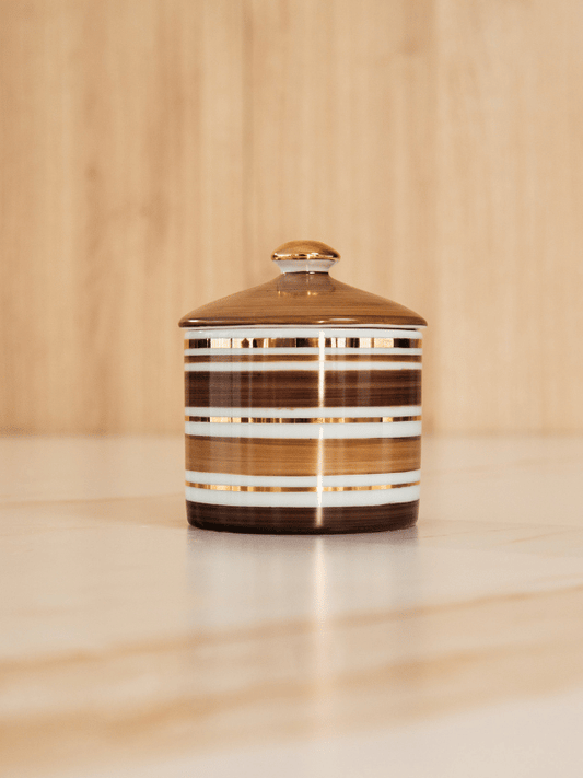 Vela de Porcelana Listrada Tabaco